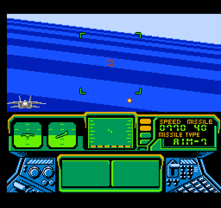 Banking with an enemy jet in view